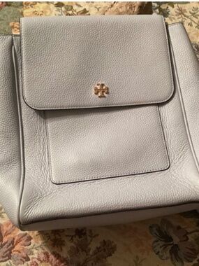 Tory Burch Light Blue Leather Backpack